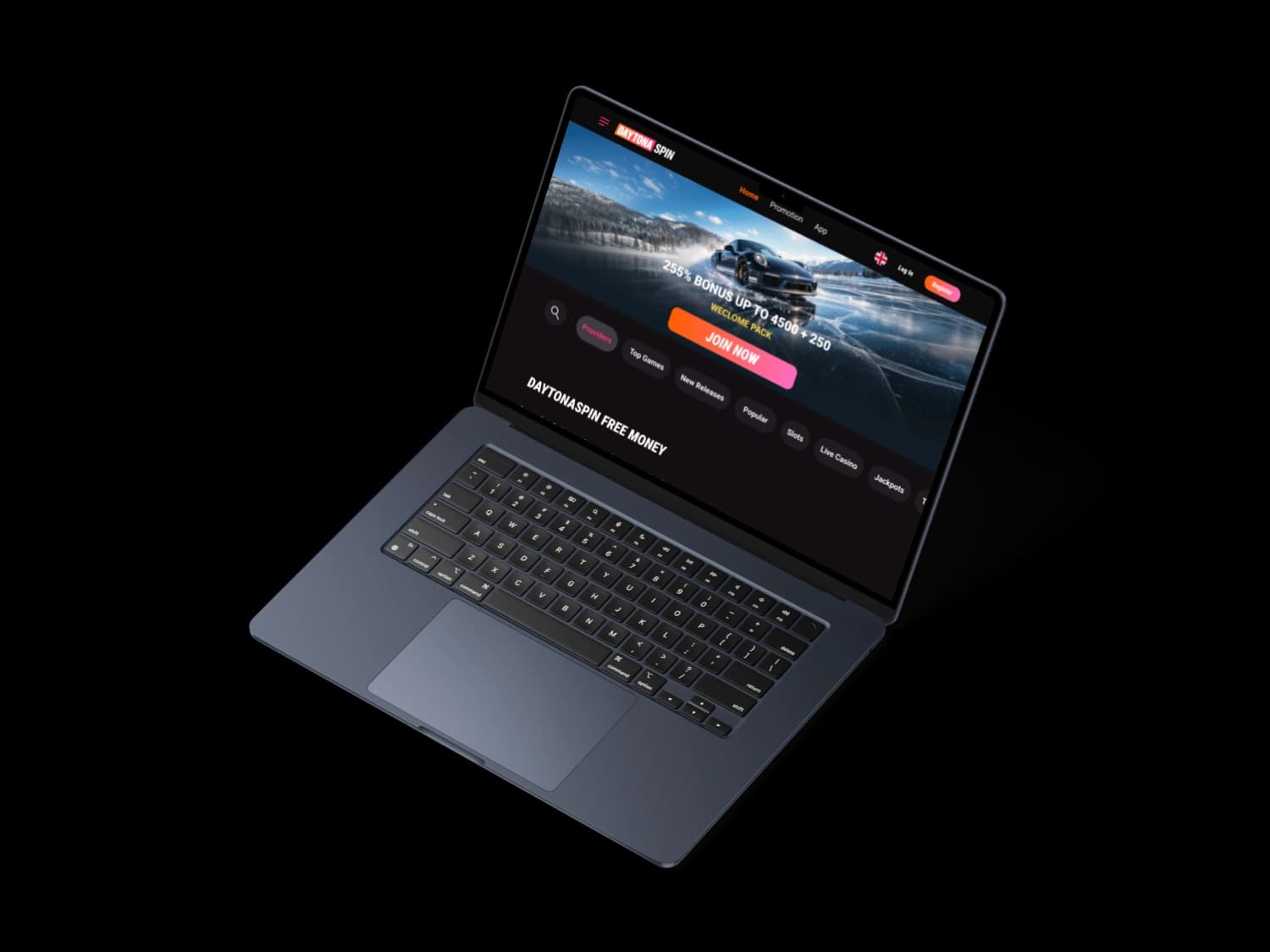 DaytonaSpin Live Casino on MacBook