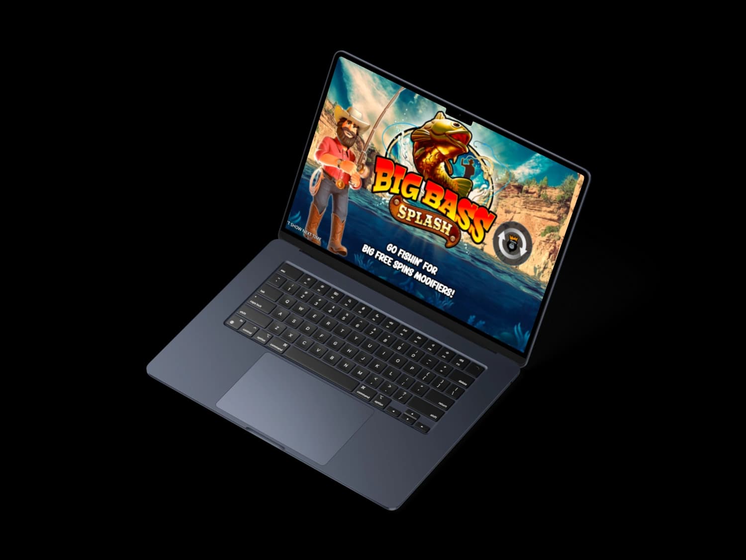 Big Bass Splash demo on laptop