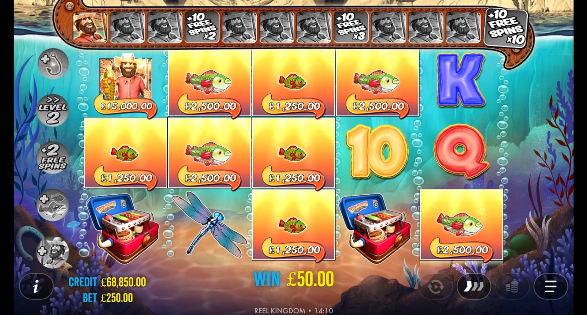 Big Bass Splash modifier screen