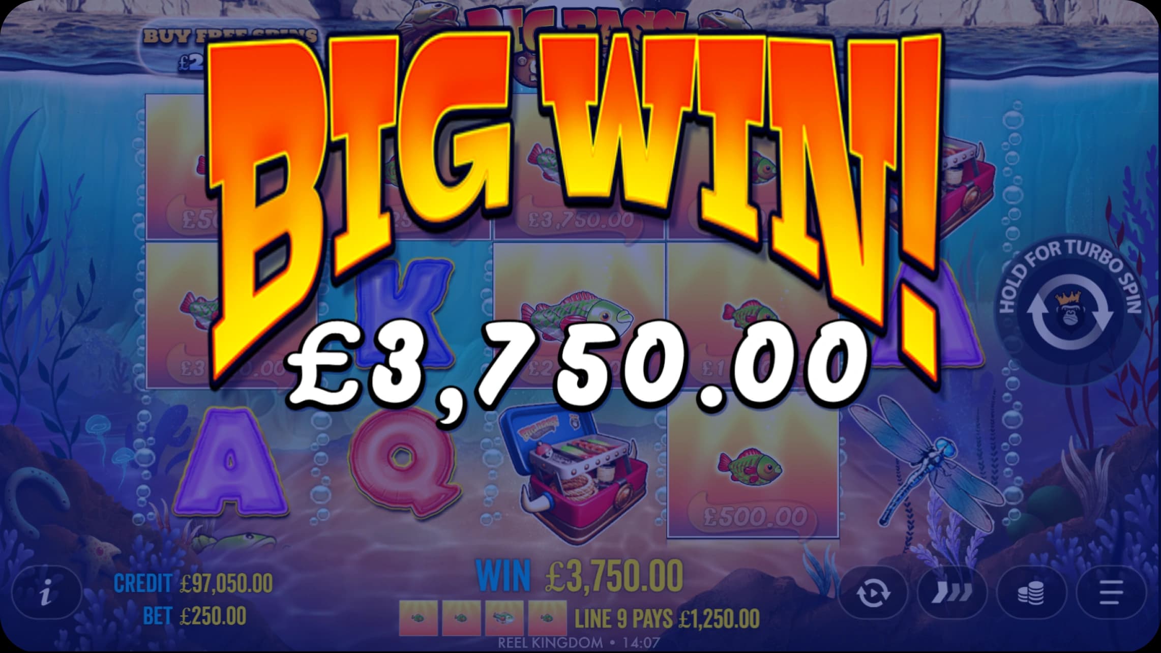 Big Bass Splash gameplay during testing