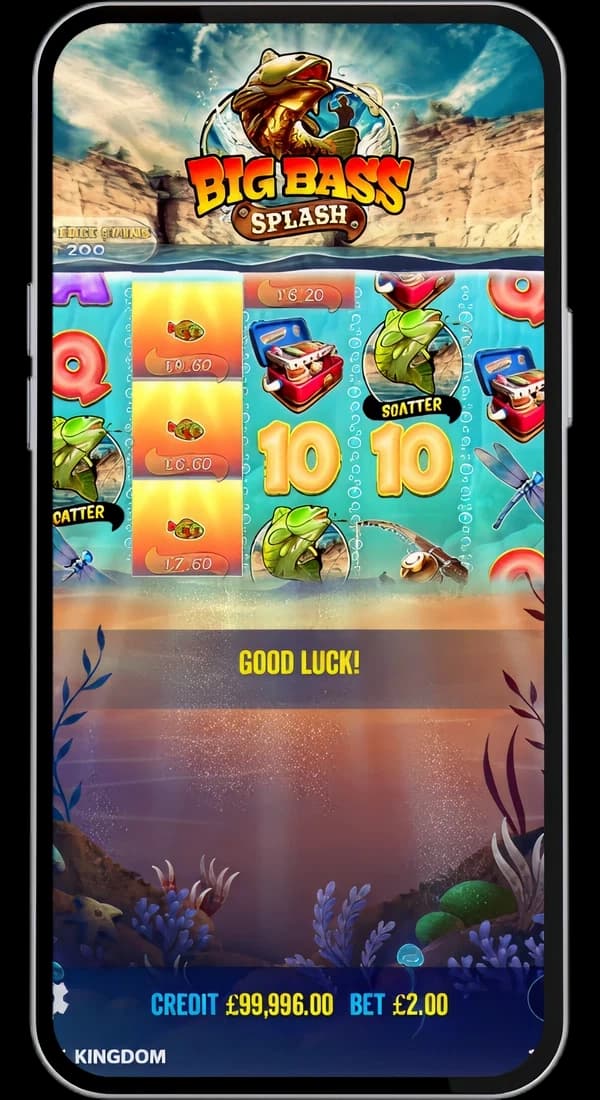 Big Bass Splash on a mobile screen